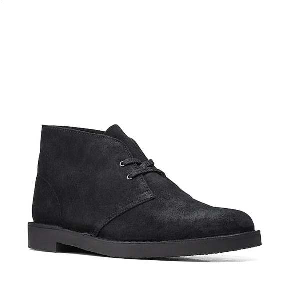 Clarks Other - Clarks Black Suede Lace Up Chukka Boots